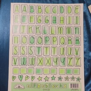 Green Alphabet Stickers